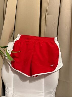 Nike Youth Red Running Shorts with White Trim